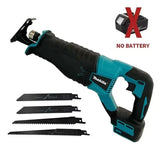 Makita 18V Cordless Brushless Reciprocating Saw Kit with 4 Blades for Wood Stud Metal Conduit Renovation Home
