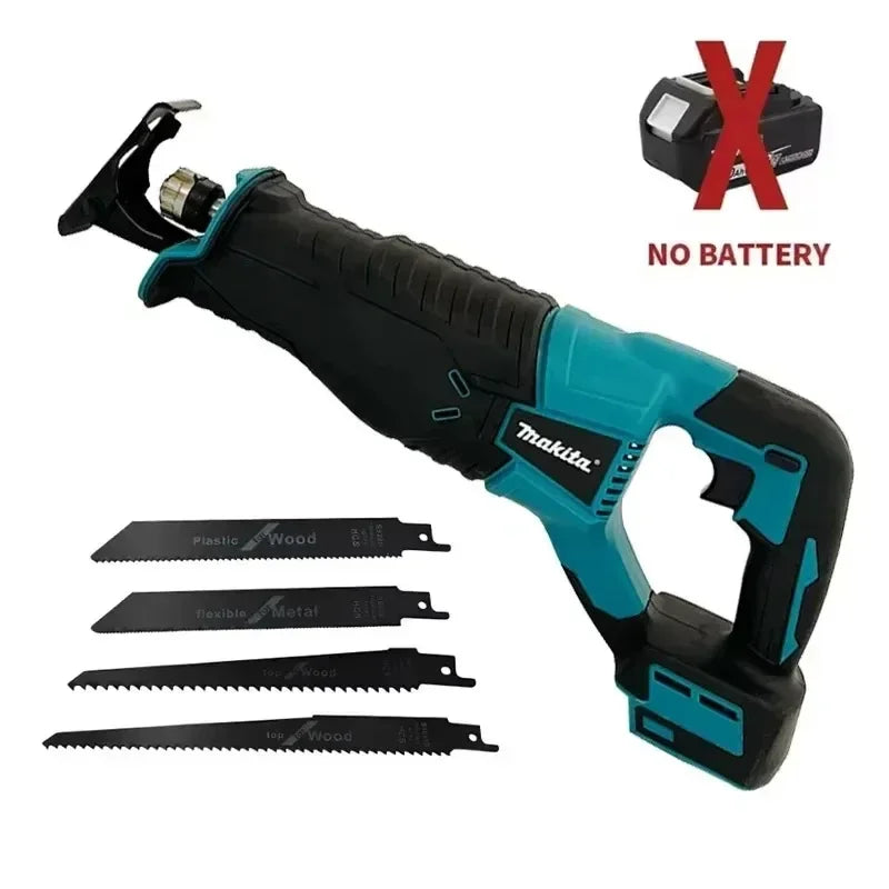 Makita 18V Cordless Brushless Reciprocating Saw Kit with 4 Blades for Wood Stud Metal Conduit Renovation Home