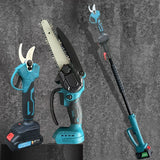 6-Inch Electric Chain Saw, 2.5cm Electric Pruning Shears, 1.7m Telescopic Extension Rod Asta Telescopica Per Potatura A Batteria