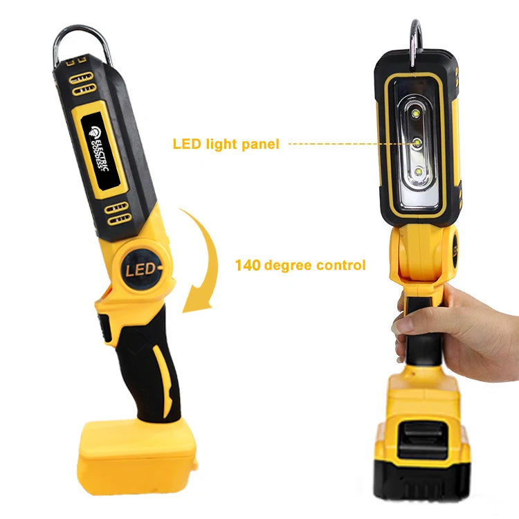 Electric Goddess Cordless Lighting Light Portable Flashlight Outdoor LED Camping Light Power Tool For Dewalt 20V Battery ﻿