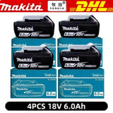 6Ah 100% Original Makita 18V Battery BL1860B Rechargeable Lithium-Ion Battery for Makita 18V Power Tools Replace the Battery.