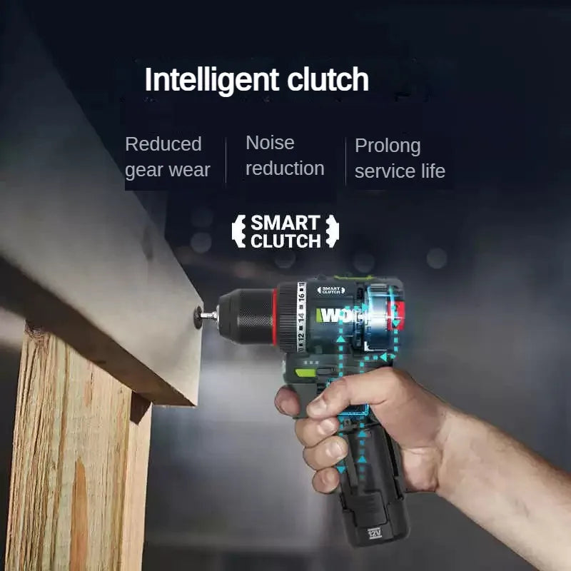 WORX WU135S Buzzer Version Cordless Electric Drill 12V 50Nm 1800rpm Smart Clucth Auto Stop 2Speed Adjust Home Power Tools
