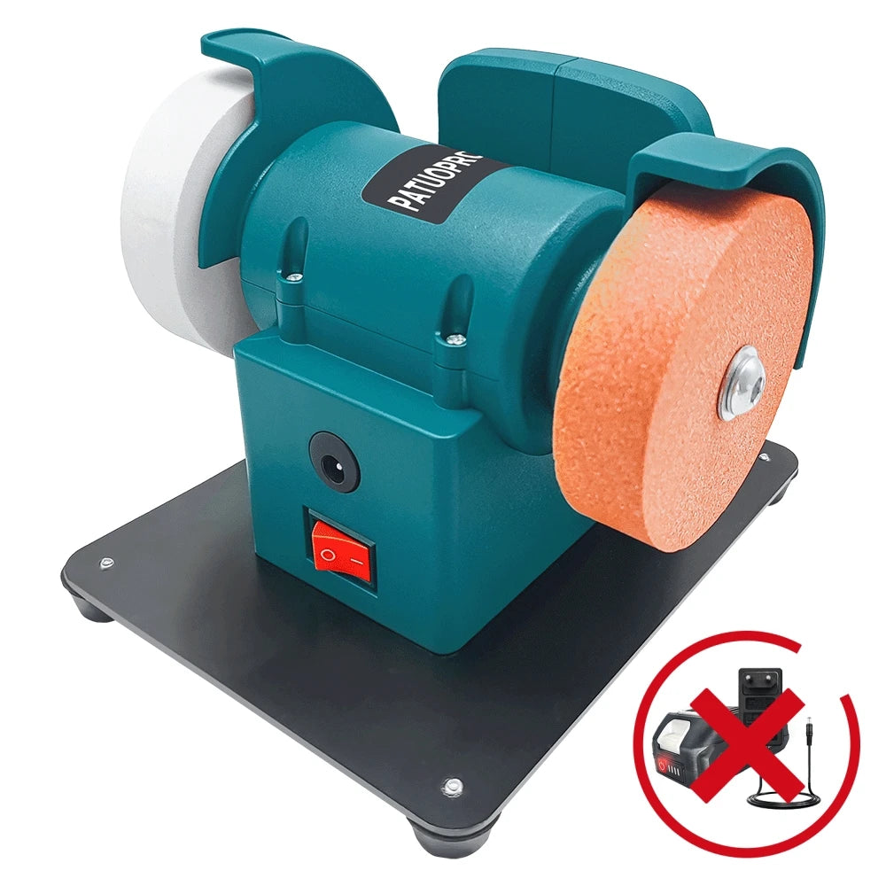 Dual-Wheel Mini Grinder Handheld PolisherCordless Electric Bench Grinder 100/120 Mesh Wheels For Makita 18V Battery(No Battery)
