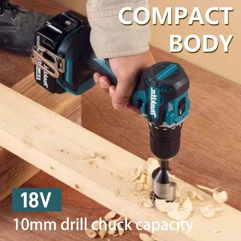 Makita DDF487 18V Brushless Cordless Drill Driver 0-500 RPM For Tightening Bolts On Outdoor Garden Fence Gates During Repair