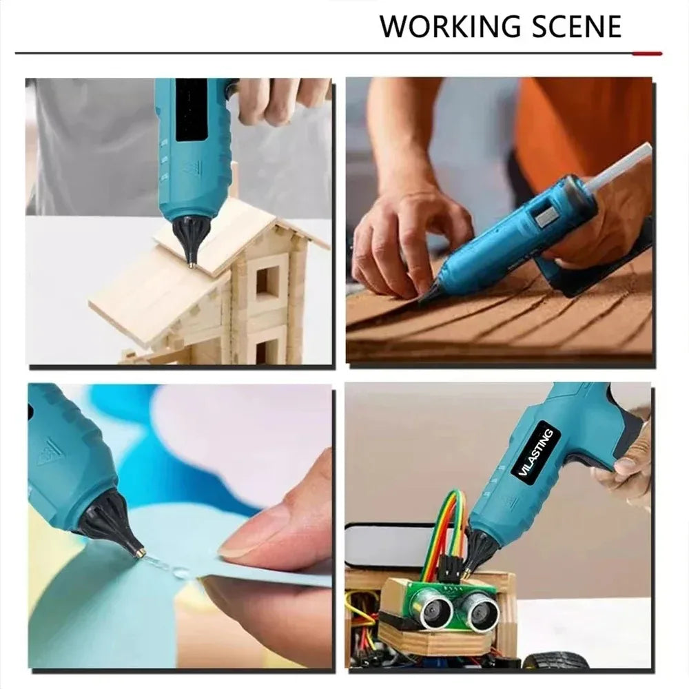 Electric Hot Melt Glue Gun Cordless Glue Grab 11mm Glue Stick Hot Melt Welding Air Gun (No battery) Fit Makita 18V Battery pin
