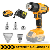 DEWALT 18V 21V Heat Gun Shrink Wrapping Tool Electric Air Dryer Soldering Thermal Blower with Anti-Scald Grip & Digital Display