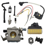 Carburetor Ignition Coil Spark Plug Kit for Stihl 021 023 025 MS230 MS250 MS210 021 025 Chainsaw Parts 11231200605 Walbro WT286