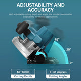 5/7-inch Cordless Circular Saw 5000rpm Brushless Woodworking Saw 45degree Cut Adjustment Circular Saw For Makita 18V Battery Pin