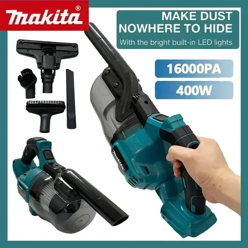 Makita 18V LXT Cordless Vacuum Cleaner Hand Held Unit With Integrated LED Light For Sofa Carpet And Indoor Household Cleaning