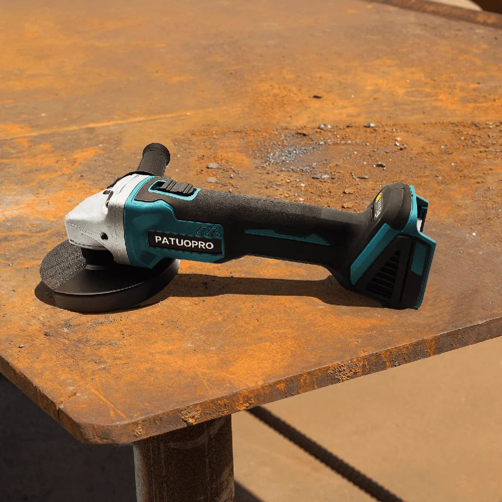 PATUOPRO 125MM Brushless Electric Angle Grinder Cordless Grinding Machine Handheld Polishing Power Tool For Makita 18V Battery