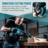 Makita Cordless Reciprocating Saw Power Saw for Wood / Metal Cutting with 4pcs Blades Portable Saw Power Tool (No Battery)