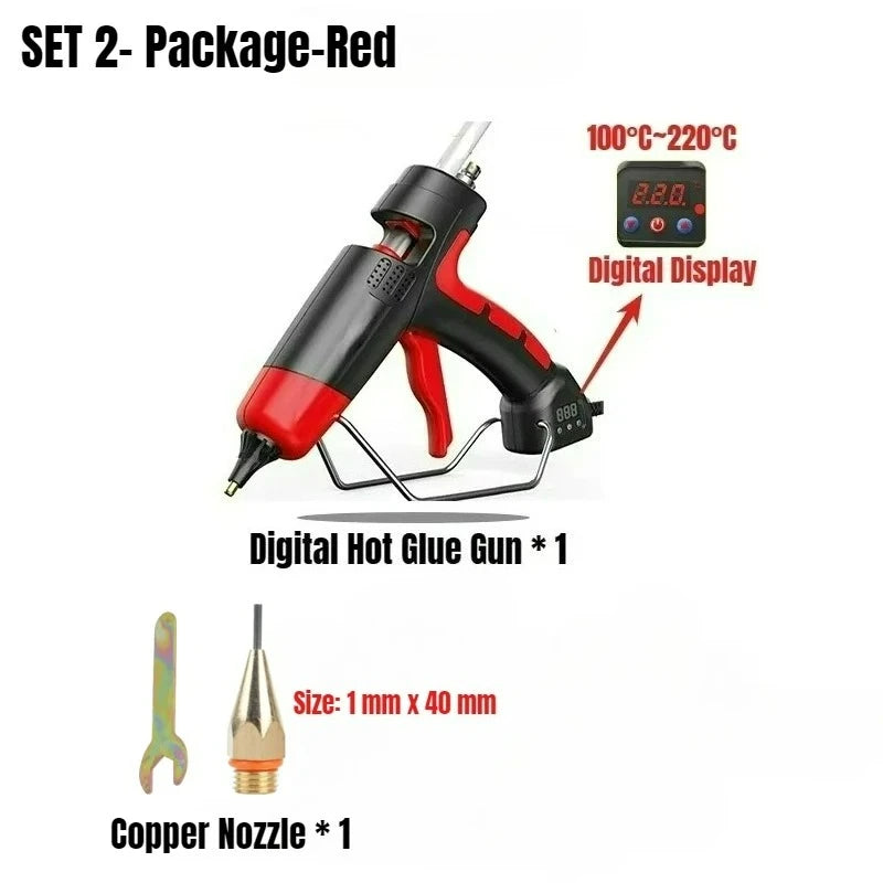 300W Professional Hot Melt Glue Gun Digital Adjustable Temperature Use 11 Mm Glue Sticks Industrial Tools Silicone Gun with Plug