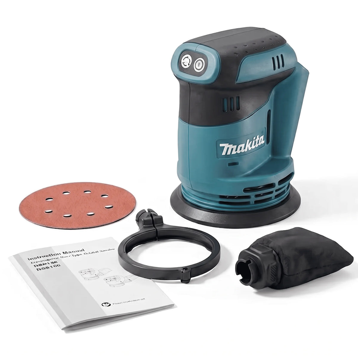 Makita DBO180Z 18V Brushless Cordless Orbital Sander 125mm with Dust Bag for Clear Coat and Varnish Surface Preparation