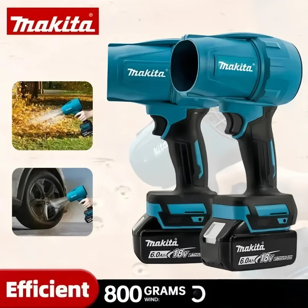 Makita Brushless 2000W Electric Turbo Blower Jet Fan 200M/S Violent Car Dryer Snow Dust Blowing Tool For Makita 18V Battery Pin