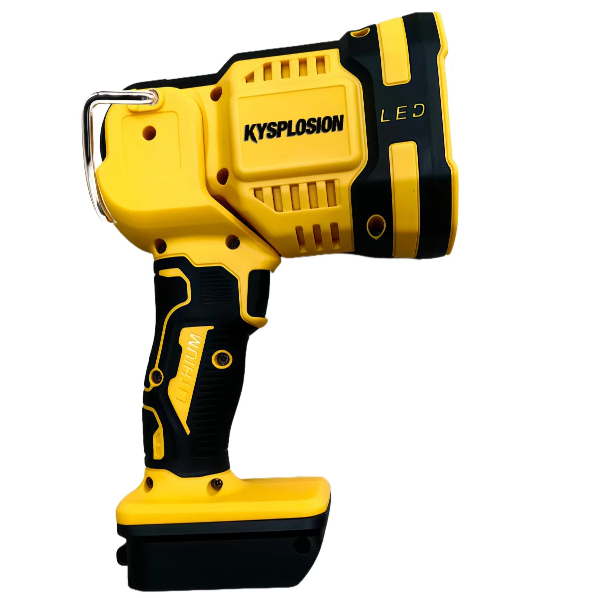 Cordless LED Work Light Handheld Spotlight with 508 Yard Distance Pivoting Head 1500 Lumens For DEWALT 20V battery