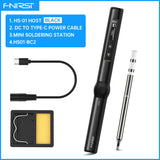 FNIRSI HS-01 Adjustable Temperature Soldering Iron DC 24V 80-420℃ Welding Solder Rework Station PD 65W Portable Repair Tool