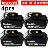 Original Makita battery, 18V 6.0Ah rechargeable battery, power tool BL1830 BL1840、BL1850、BL1860B、 Makita 18V lithium battery