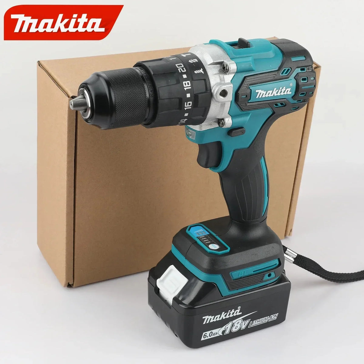 Makita 18V LXT Brushless Drill Driver DDF487 60N Torque 0-500/0-1700 RPM 0.3-10mm Chuck For Outdoor Playhouse Building Tasks