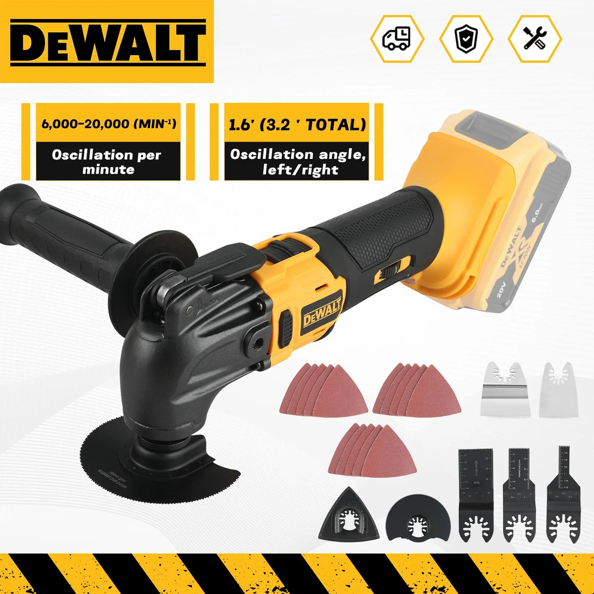 Dewalt DCS375 New Quick Release Brushless Oscillating Tool Multi Functional Tool Electric Trimmer for Dewalt 20V Battery.