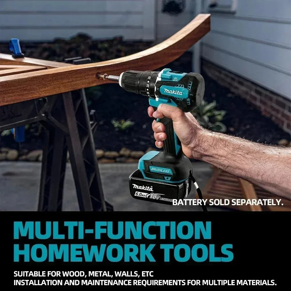Makita DDF487 18V Brushless Cordless Drill Driver 60N Torque Chuck For Furniture Assembly And Tightening Bed Frame Bolts