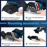 New 3 Inch Brushless Mini Angle Grinder 76Mm Electric Compact Cut-Off Tool For Makita 18V Battery