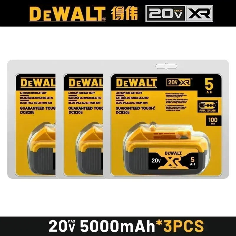 100% Genuine Dewalt 20V 5.0Ah Battery XR Series MAX Power Tools Battery DCB205 DCB1104 Charger Battery Combo Bundle Available