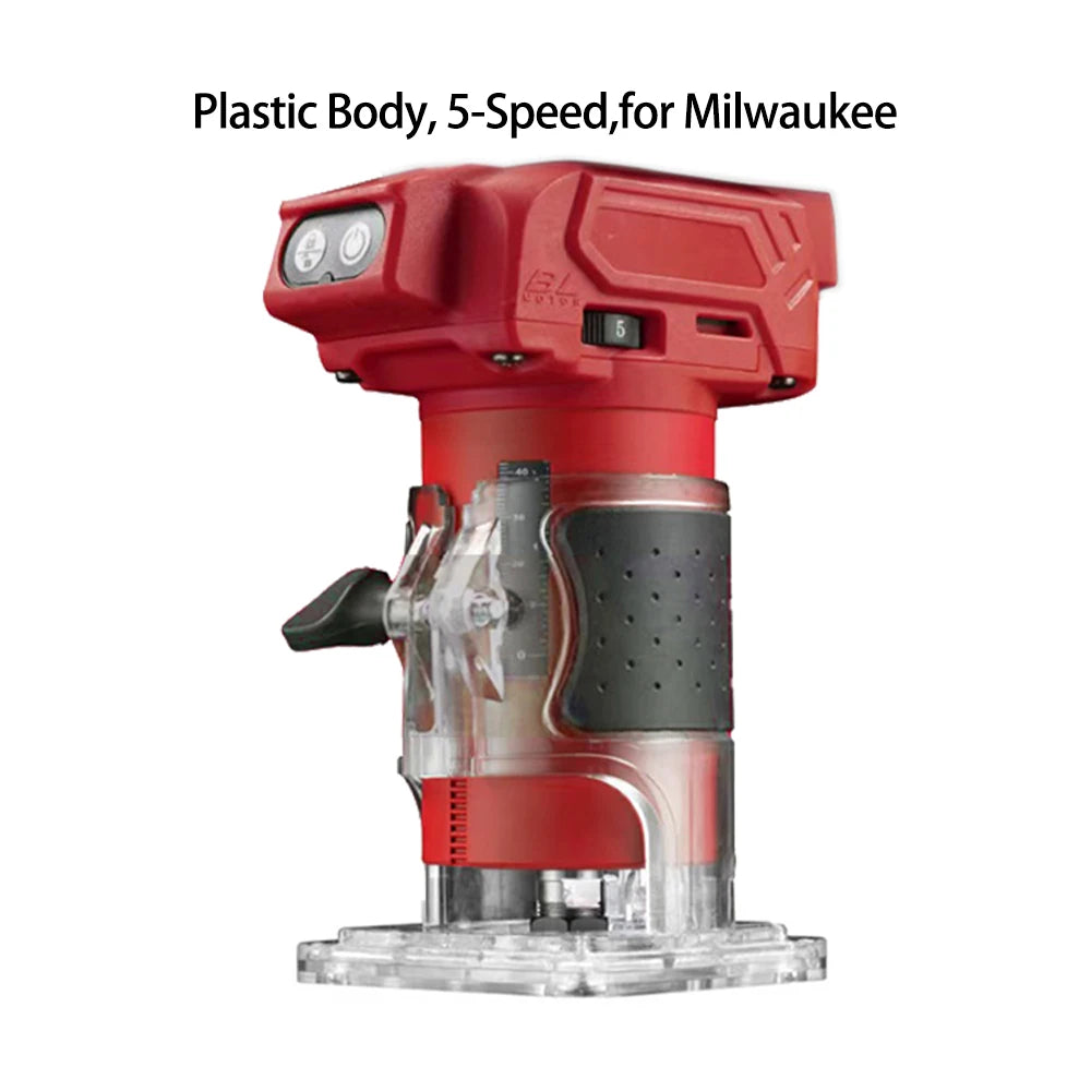 Brushless Electric Trimmer Woodworking Trimming Wood Router Milling Engraving Slotting Machine For Makita/Dewalt/Milwaukee 18V