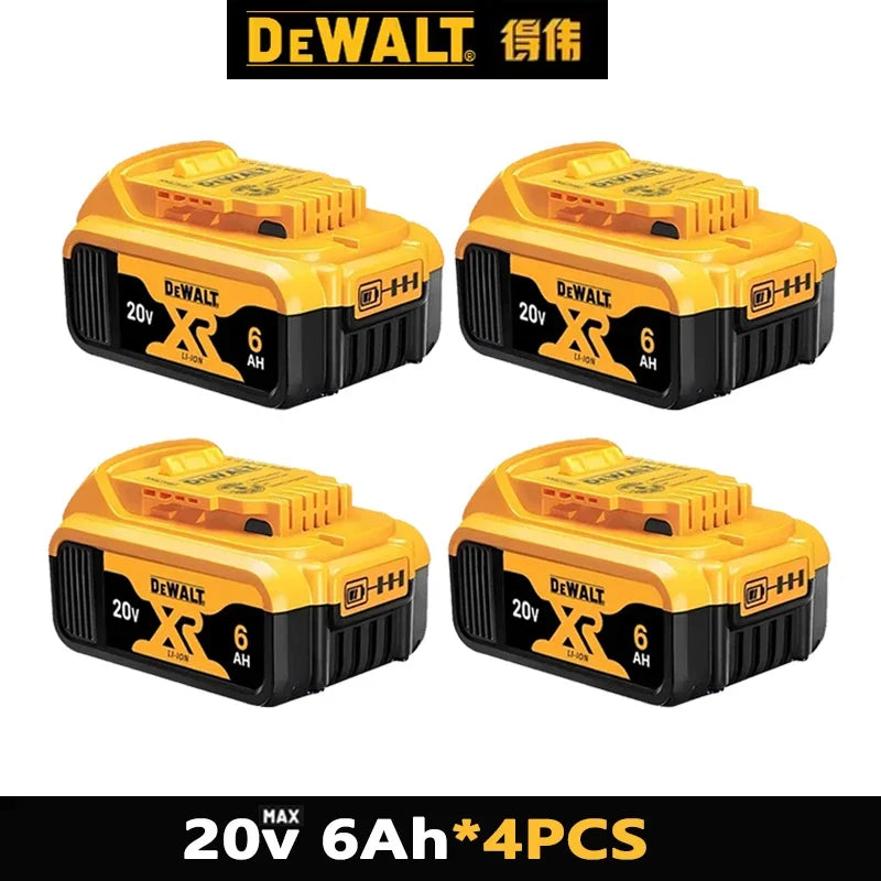 100% Original 20V 6.0Ah MAX Battery Power Tool Replacement For DeWalt DCB184 DCB181 DCB182 DCB200 20V 5A 6A 18Volt 20v Battery.