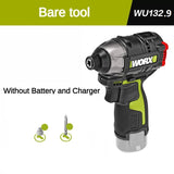 Worx WU132X WU132 Cordless Impact Screwdriver 320W 160Nm 12v 3600rpm Brushless Motor Adjust Torque Univeral Battery Power Tool