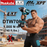 Makita DTW700 18V LXT Brushless Cordless Impact Wrench Electric Tool for Auto Repair Heavy Equipment Assembly