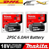 6Ah 100% Original Makita 18V Battery BL1860B Rechargeable Lithium-Ion Battery for Makita 18V Power Tools Replace the Battery.