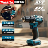 Makita DDF487 18V Brushless Cordless Drill Driver 60N Torque For Makita Battery For Home DIY And Assembling Flat Pack Wardrobes