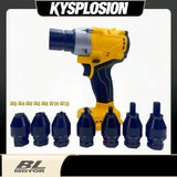 Brushless Cordless Rivet Nut Gun for DeWalt 20V Battery Electric Nut Riveter Kit with 6 Mandrels for Sheet