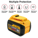 For DEWALT Battery 60V 9.0AH 12.0AH 18.0AH, Rechargeable Lithium-ion Battery, DCB609，DCB118，DCB606，Power Tool Battery