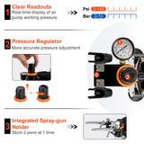 SucceBuy Professional Dual-Action Airbrush Kit 120W Electric Spray Gun Air Brush Painting Art Nail Tattoo Makeup Model Sprayer
