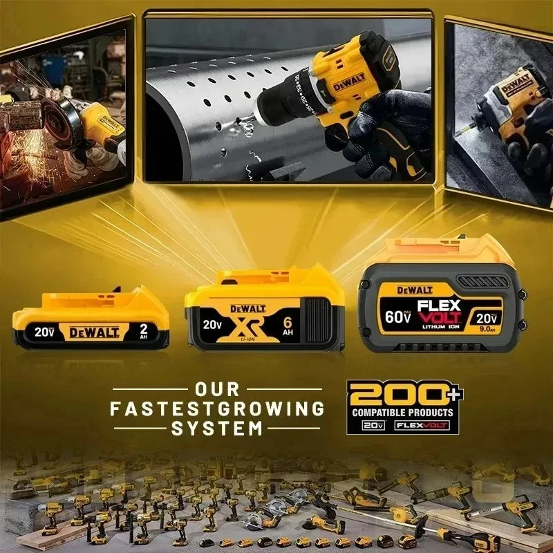 100% Genuine DEWALT Battery 60V 9Ah Flexvolt battery 20V 6Ah 5Ah DCB1104 DCB609 DCB206 For Dewalt rechargeable tool battery