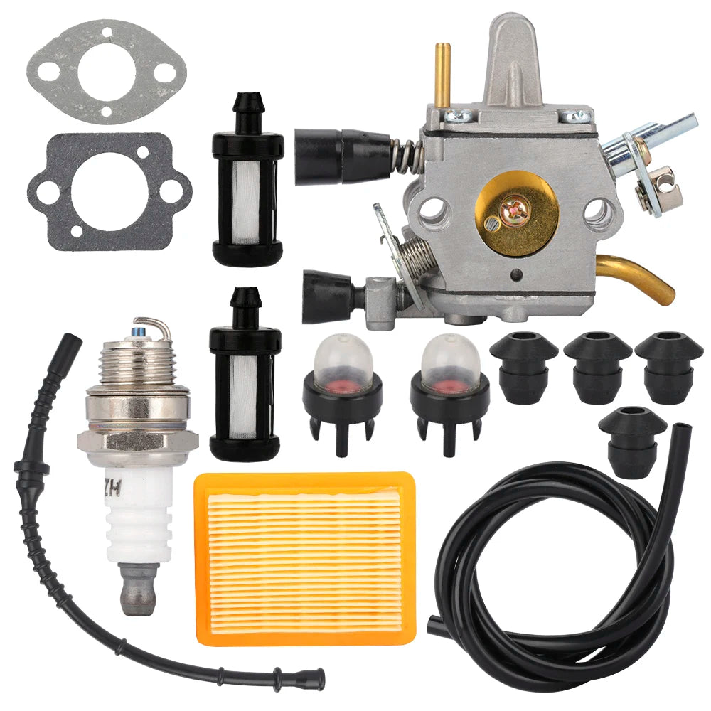 Carburetor Spark Plug Kit For Stihl FS120 FS200 FS250R FS300 FS350 FR450 FR480 String Trimmer BT 121 Zama C1Q-S51 4134-120-0651