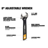 TOUGHBUILT TB-H3-70-08/TB-H3-70-10 8"/10" Adjustable Wrench Hand Tools