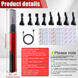 Mini Reciprocating Sander Set Portable Electric Sanding Pen USB Rechargeable Mini Sander with Overload Protection 3 Gears