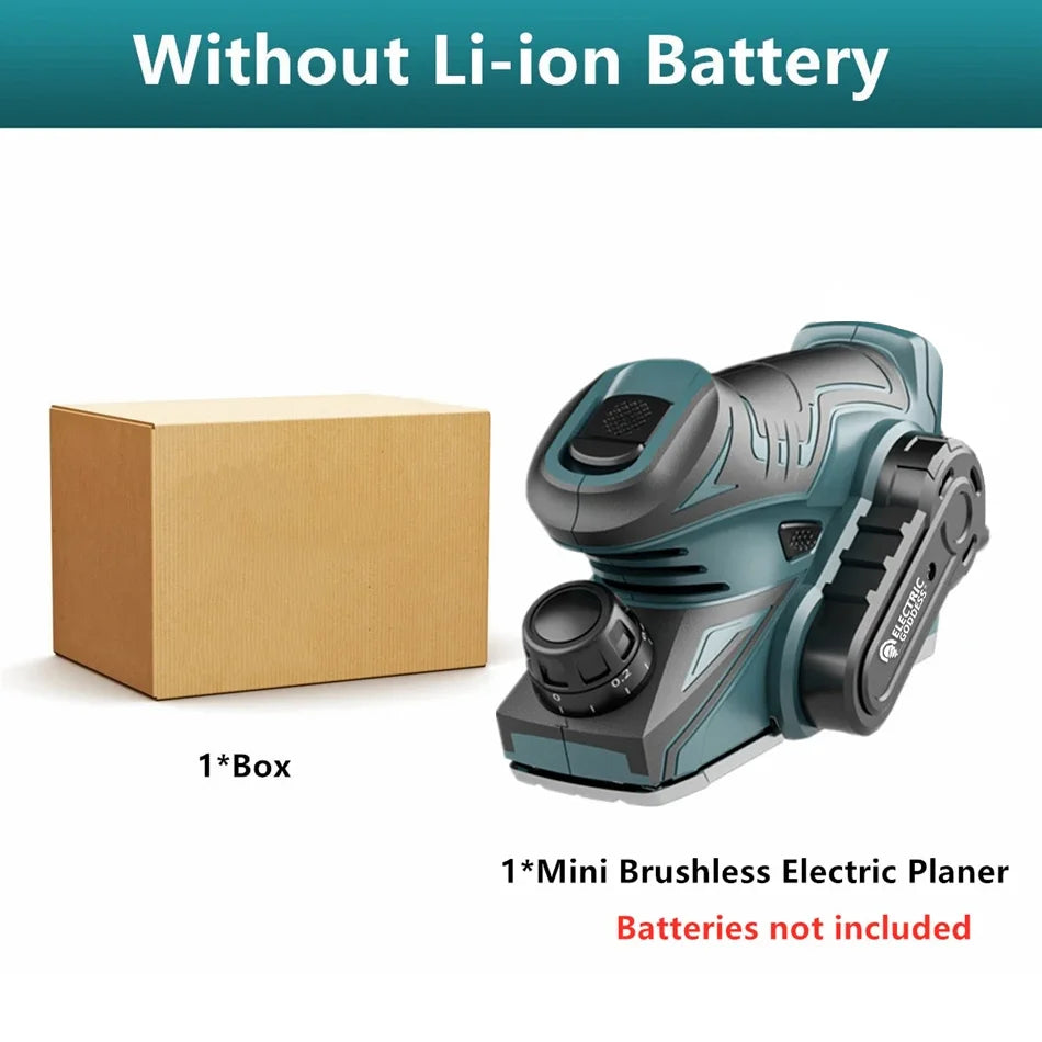13000RPM Brushless Mini Electric Planer Cordless Handheld Planer Wood Cutting Milling EngravingTool For Makita 18V Battery Pin