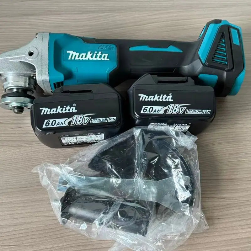 Makita DGA404 18V 125mm Brushless Angle Grinder Cordless Rechargeable Power Tool（2 Batteries and 1 tool）