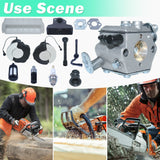 Carburetor Kit for STIHL 021,023,025 Chainsaw, Replacement Parts Carburetor Accessory Includes Gasket, Spark Plug, Fuel Cap