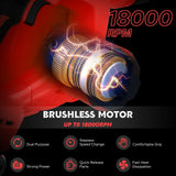 Brushless Leaf Blower for Milwaukee 18V Battery Cordless Jobsite Air Blower 6-Speed Up to 180MPH Vacuum Cleaner (No Battery)