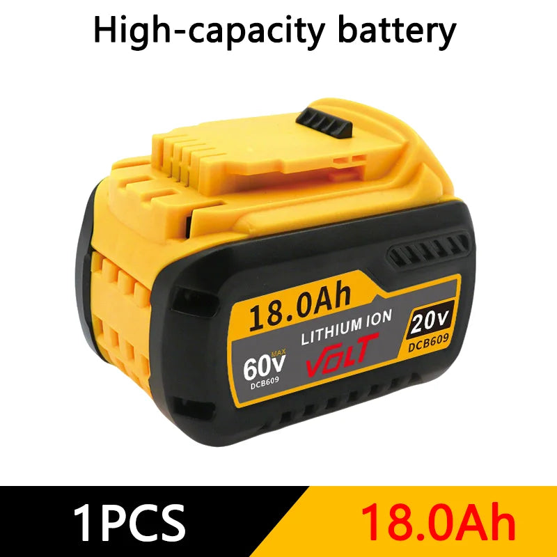 For DEWALT Battery 60V 9.0AH 12.0AH 18.0AH, Rechargeable Lithium-ion Battery, DCB609，DCB118，DCB606，Power Tool Battery