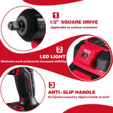LYUWO High Quality Brushless Cordless Impact Wrench LW-BS75 3/8" 21V 600N.m NoBattery 3500 RPM Professional auto repair or home