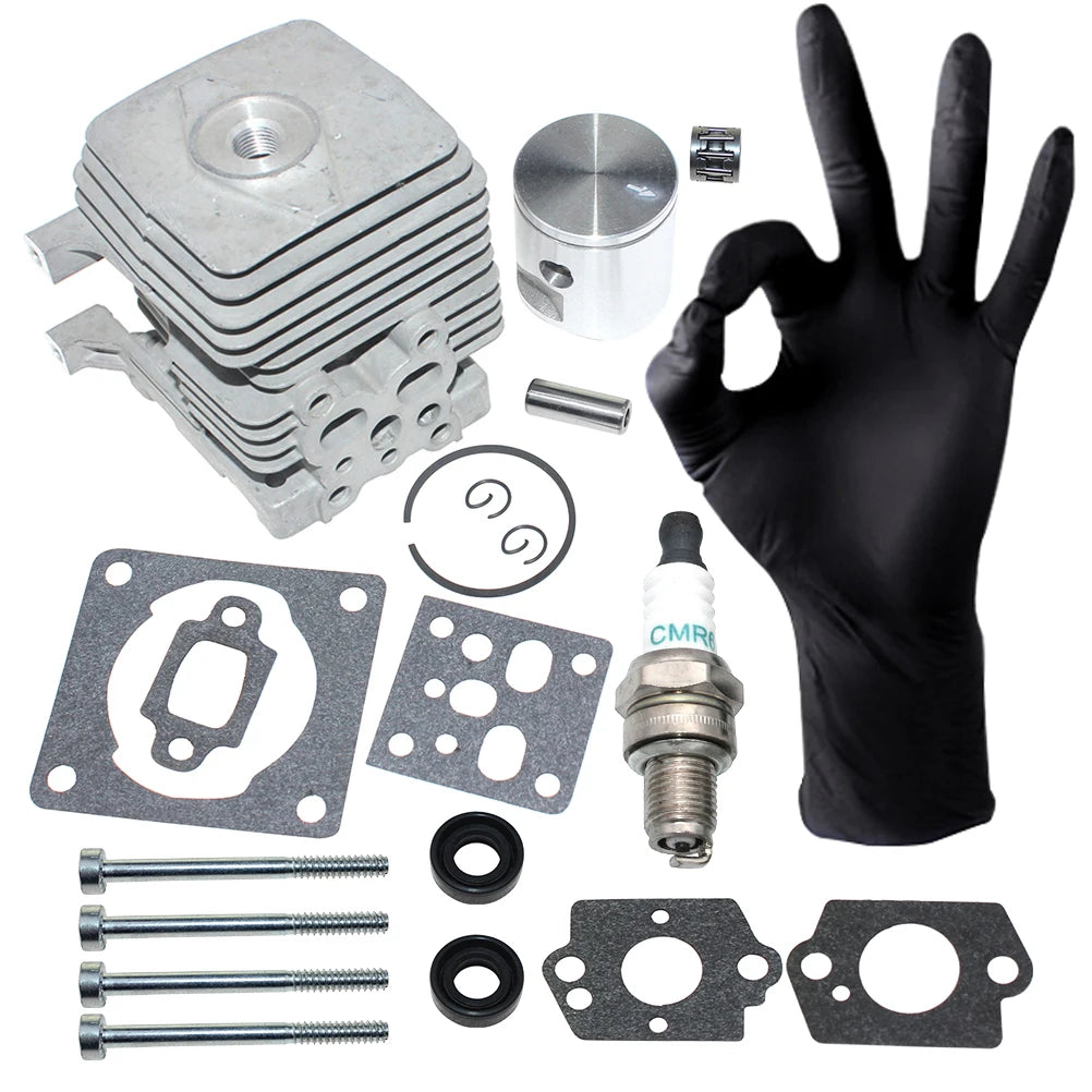 Cylinder Piston Kit For Stihl FS38 2-Mix ,FS55 2-Mix,FS55R 2-Mix,HS45 2-Mix,HS52, (From 2012 Version)