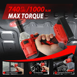 20V Cordless Electric Impact Wrench 1/2 Inch Power Tool Set with Brushless Drill Driver 2 Li-Ion 1500mAh Batteries Single Charge