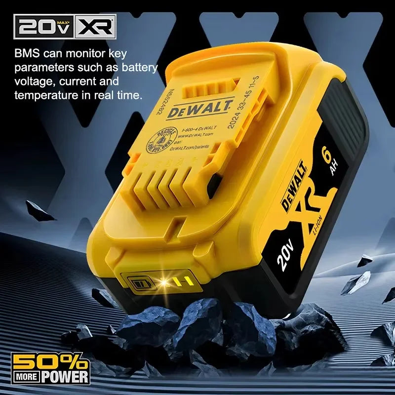 100% Original DeWALT Battery 20V/60V 6Ah 9Ah MAX FlexVolt for DCB606 DCB205 DCB206 DCB209 DCB182 Power Tool with Battery