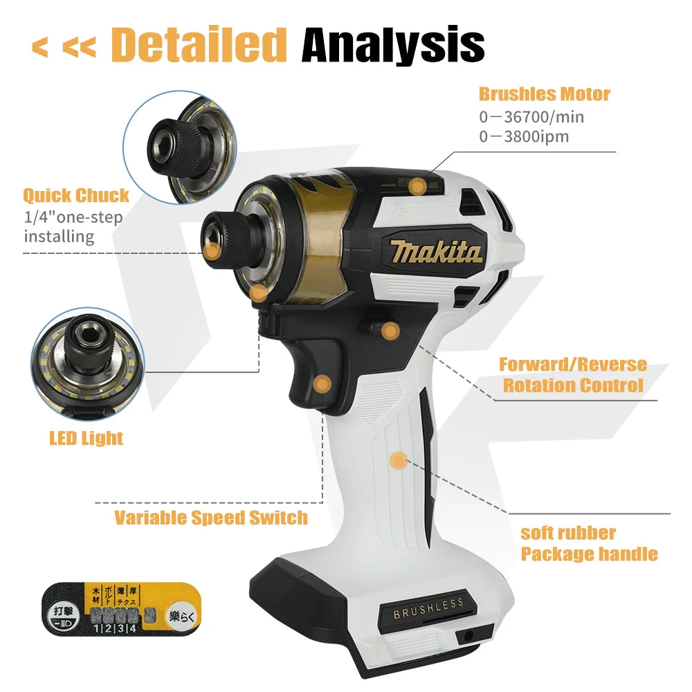 Makita DTD173 Commemorative Edition Rechargeable Impact Screwdriver, Electric Drill, Electric Screwdriver