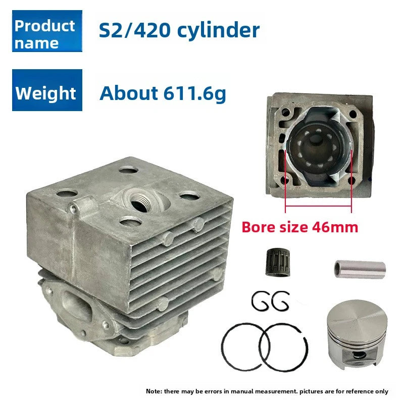 46mm Cylinder Piston Kit for STIHL BR380 BR400 BR420 SR420 Blower, Replace 4203 020 1201, 2 Stroke Engine Assembly